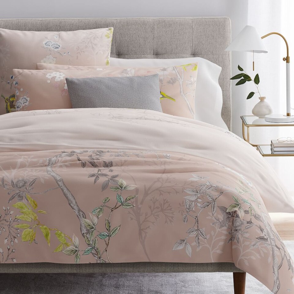 Organic Sateen Chinoiserie Duvet Cover & Shams West Elm UK